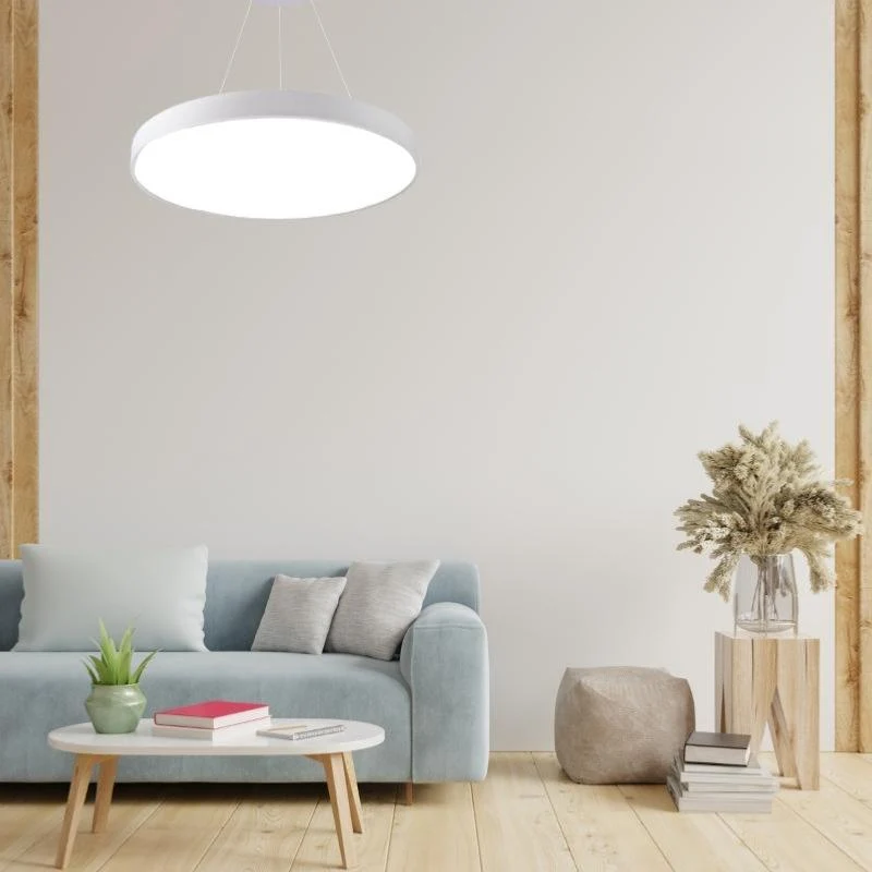 Kit Plafonnier LED Blanc 30W 40cm avec Kit de Suspension Optonica