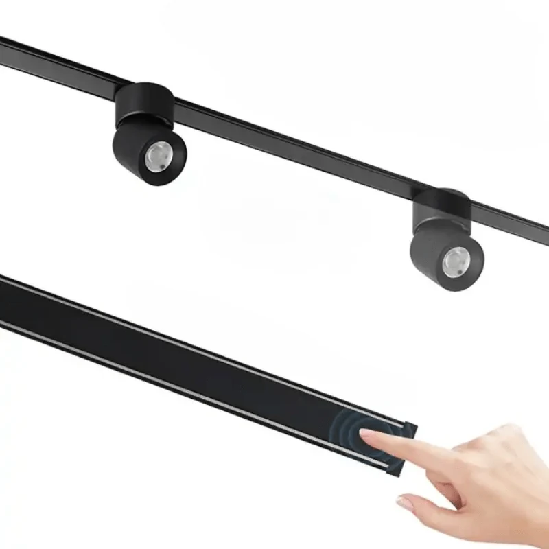 Rail Magnétique Extra Plat Noir MM30 2M Optonica