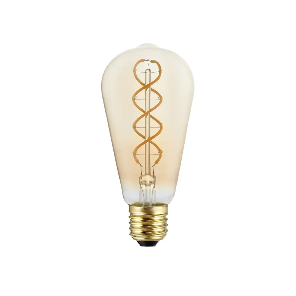 OUI ! Lampe de table 5V avec ampoule ST64 et base métallique - Bronze satiné