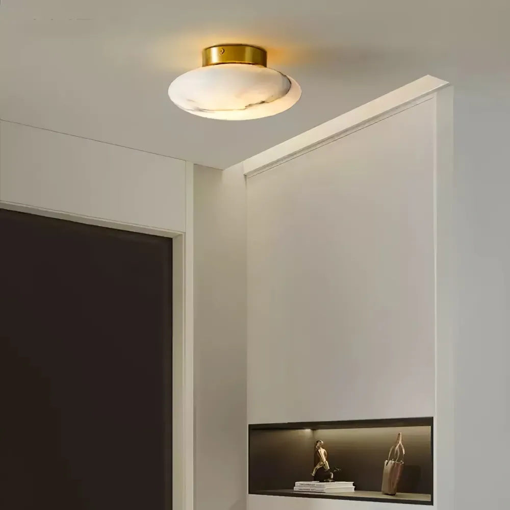 OvaleLuxe - Applique en albâtre pour intérieur raffiné