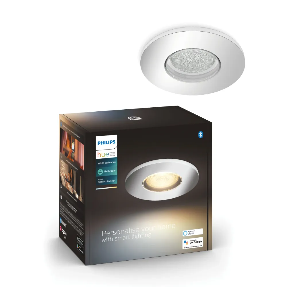 Philips Hue Empotrable Adore cromo White Ambiance 4,2W IP44 400lm 8720169317956