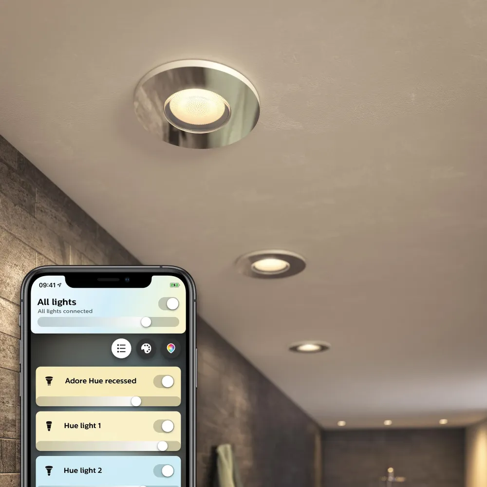 Philips Hue Empotrable Adore cromo White Ambiance 4,2W IP44 400lm 8720169317956