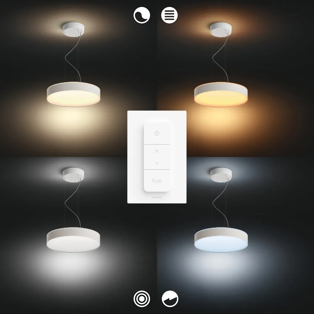 Philips Hue Lámpara colgante Enrave blanco White Ambiance 34W 4116231P6 4300lm