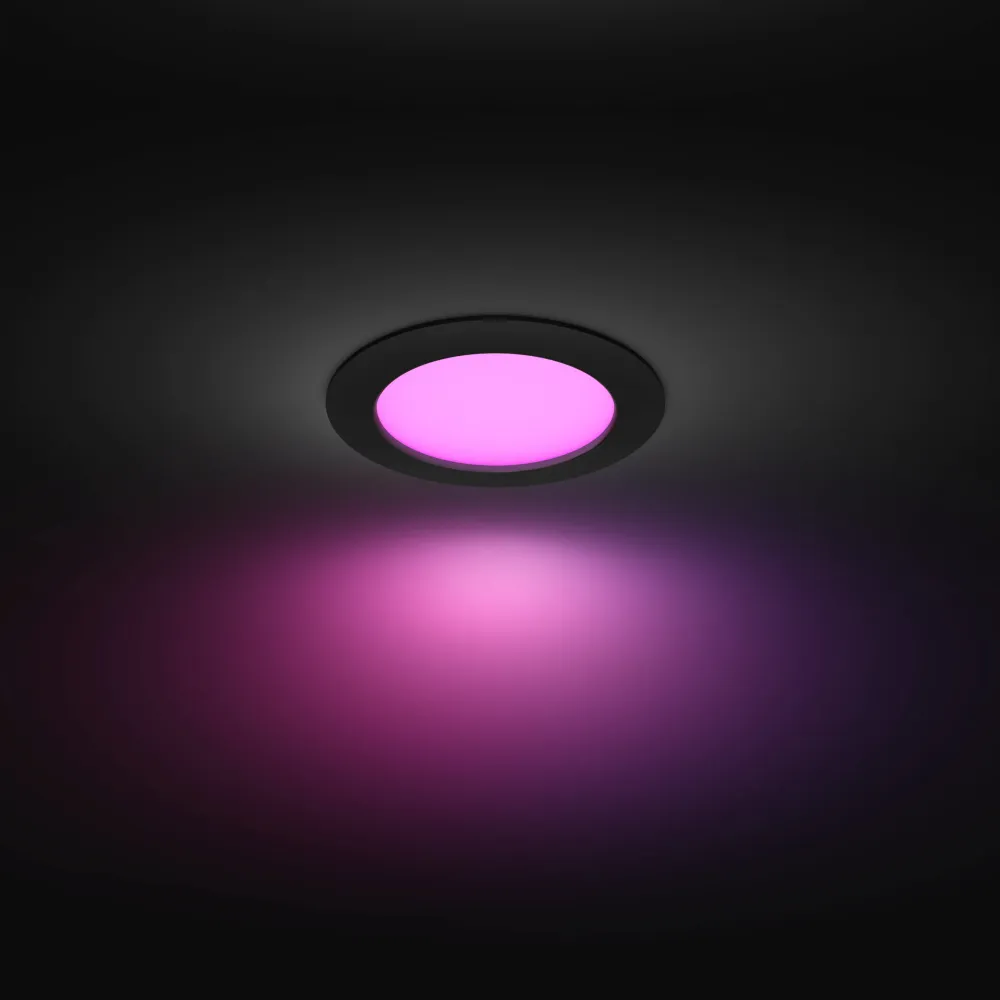 Philips Hue White and Color Ambiance Empotrable slim recessed light negro RGBW 12W IP44 872016926427400