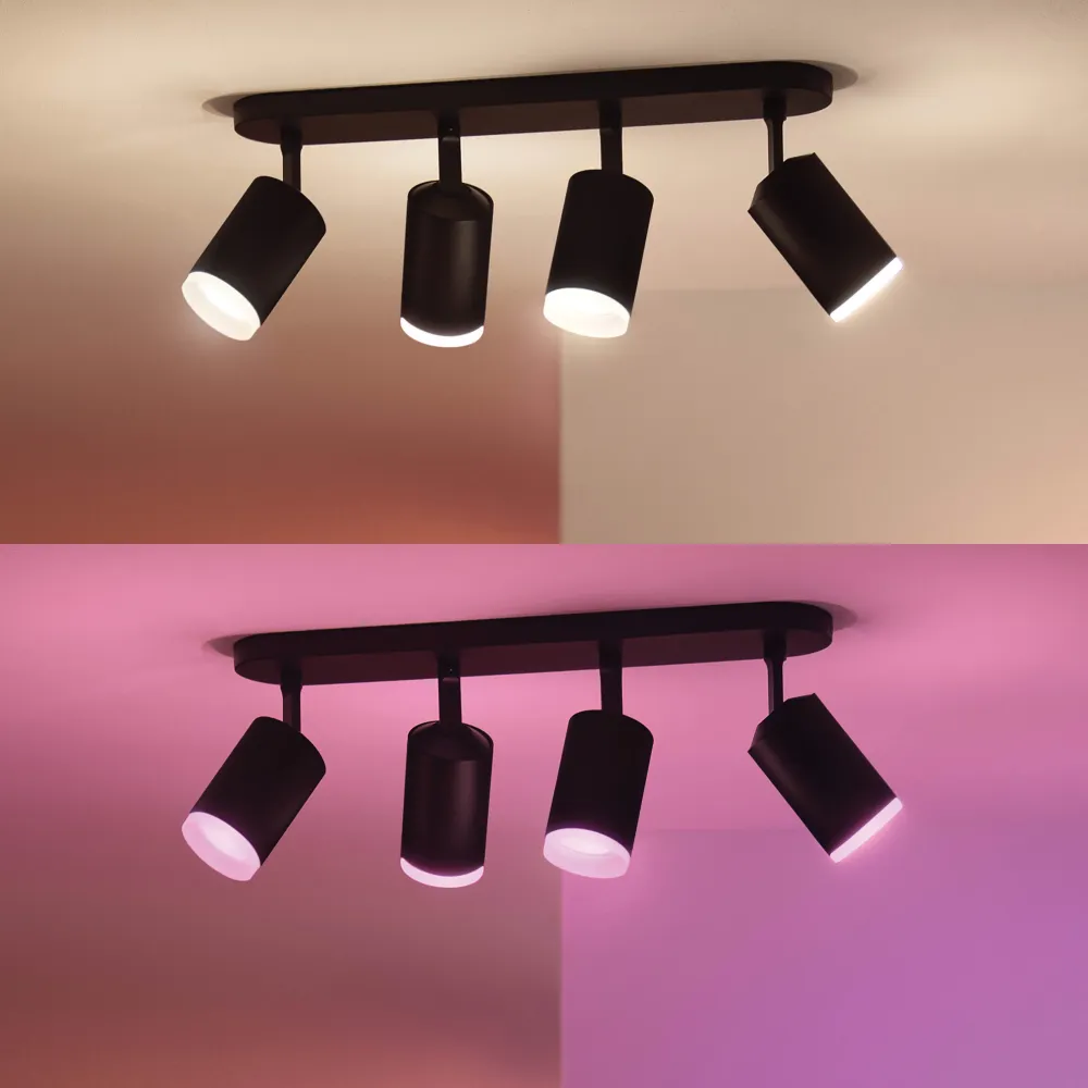 Philips Hue White and Color Ambiance Foco Fugato negro RGBW 6W 5063430P7 350lm