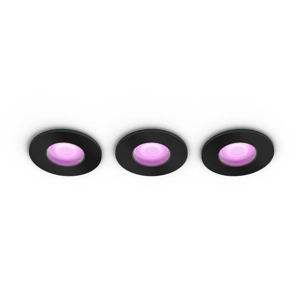 Philips Hue White and Color Ambiance Foco Xamento negro RGBW 4,2W IP44 (3 uds) 8720169320895