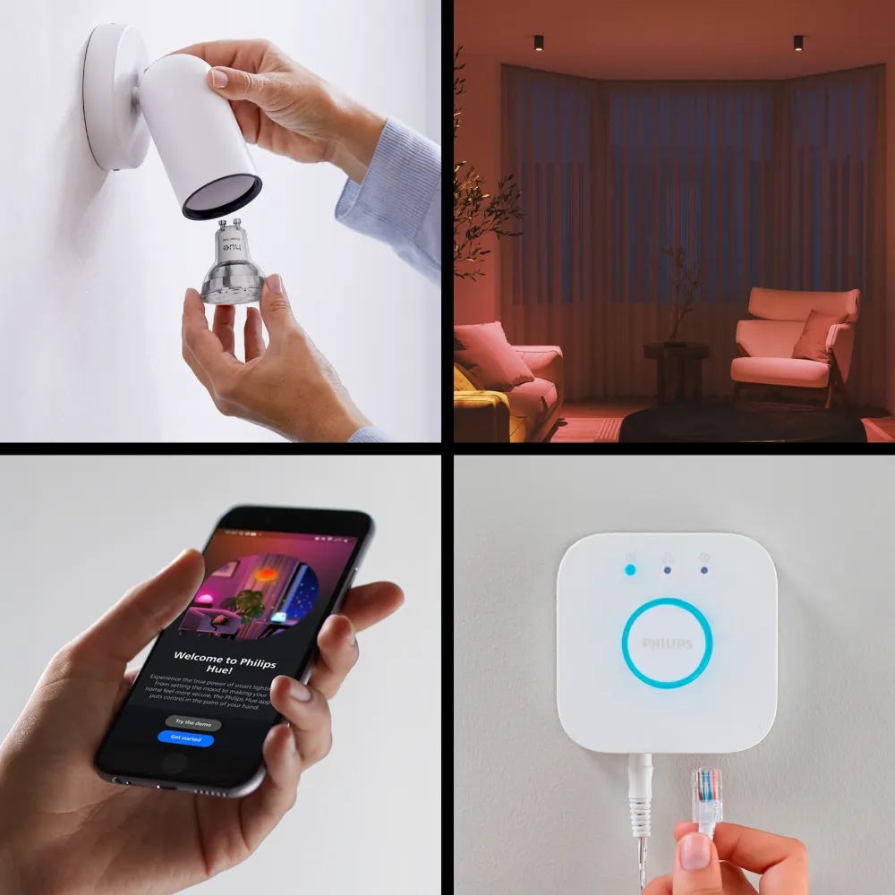 Philips Hue White and Color Ambiance Kit de inicio Essential blanco RGBW 3W (5 uds) 8721103103734