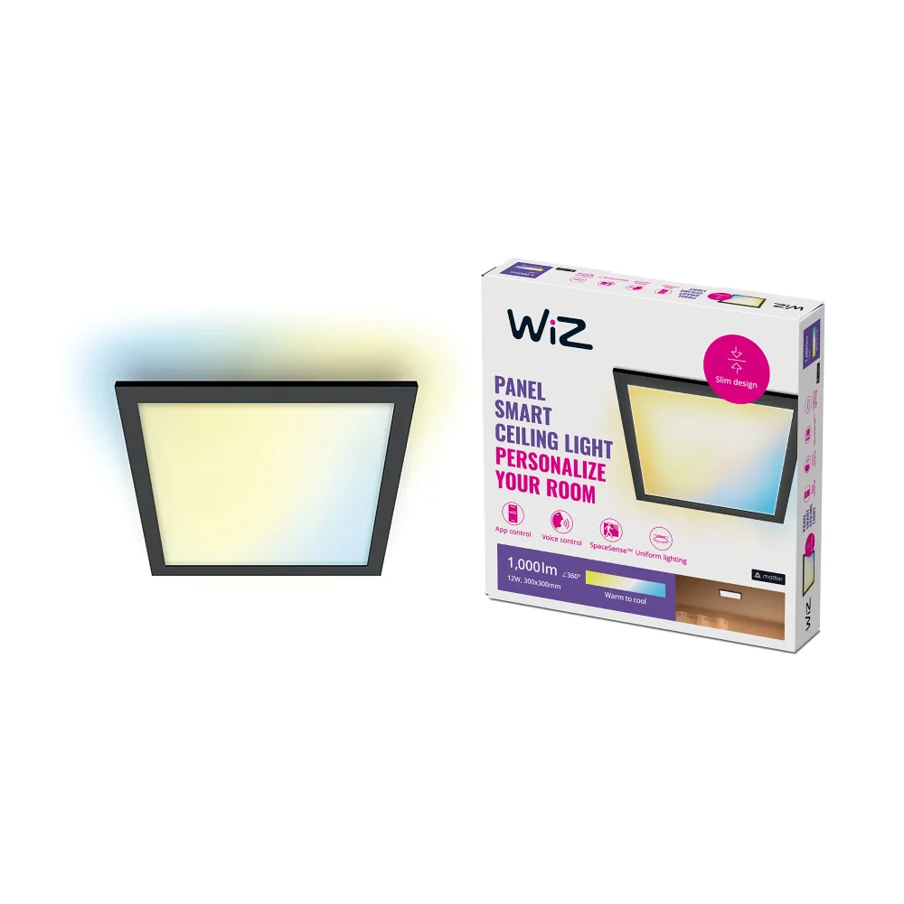 WiZ Plafón Negro 12W 1000lm 55491700 Philips