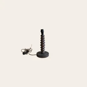 Pied de lampe en bois tourné