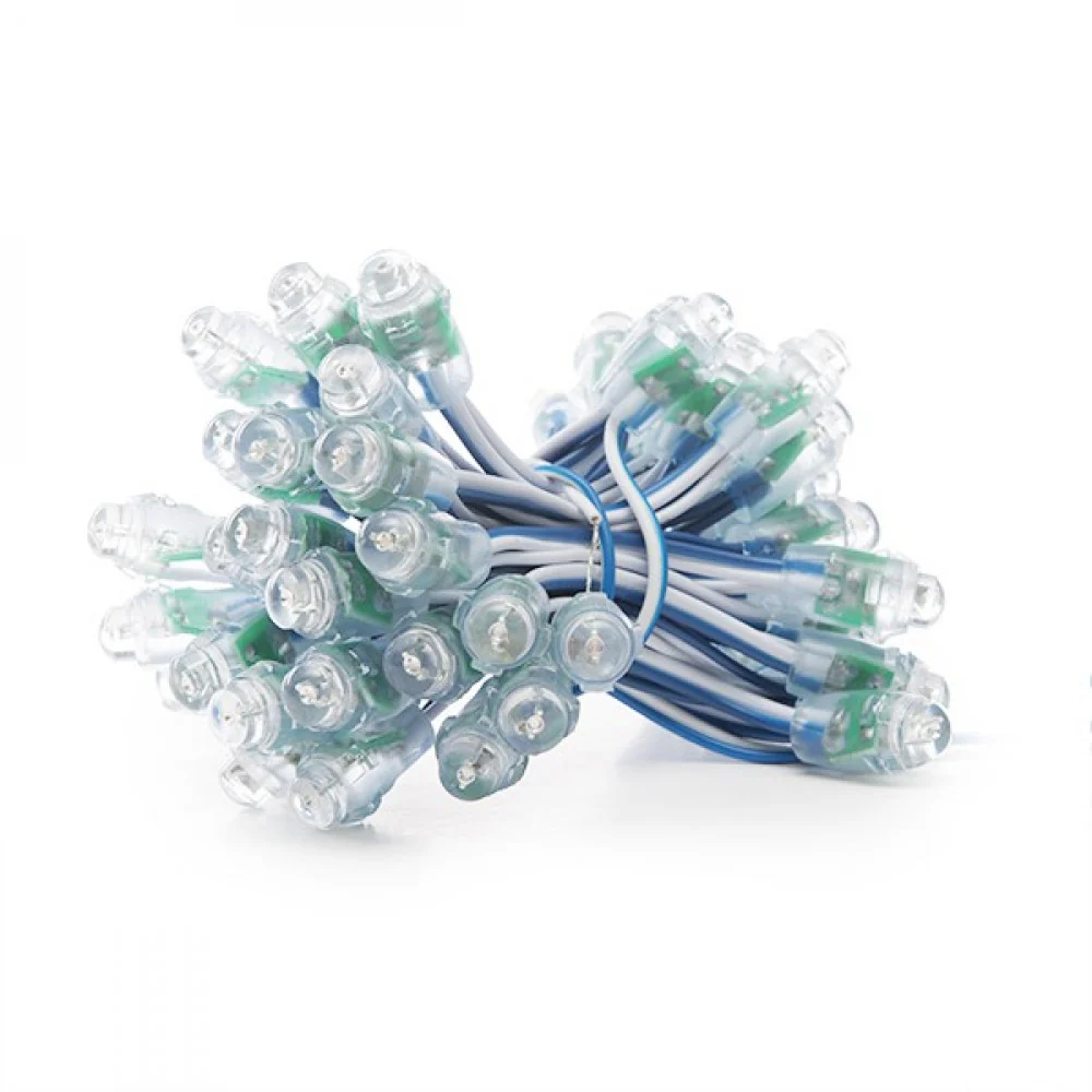 Pixel LED 0,1W 2Lm 12Mm 5V Epistar (Chaîne 50 unités) Bleu 50 000H [DE-PIX-12-B]