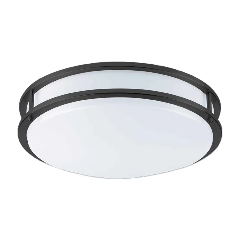 Plafonnier Milano avec DEL intégrées de 12", noir