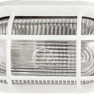 Plafonnier ovale 'efesto' avec grille blanche