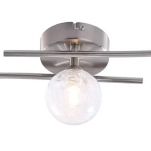 Plafonnier Snow nickel satiné 3 lumières LD 1049-3SC