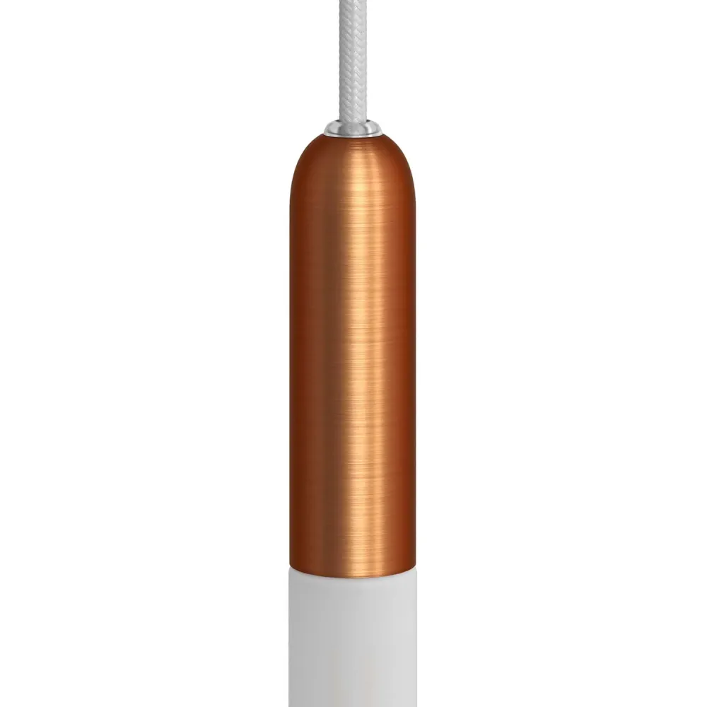P-Light, kit douille métallique UL E12 avec serre-câble intégré - Cuivre brossé