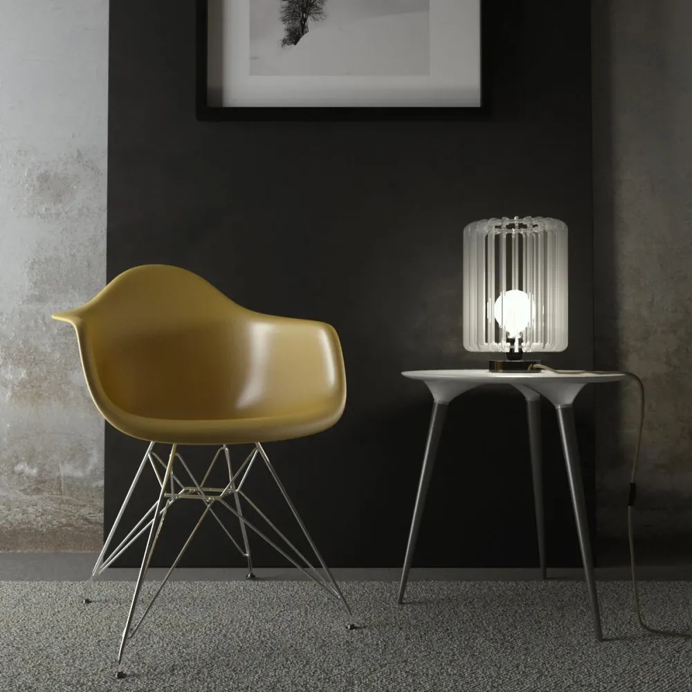 Posaluce pour abat-jour - Lampe de table en métal avec fiche UK - Noir perle