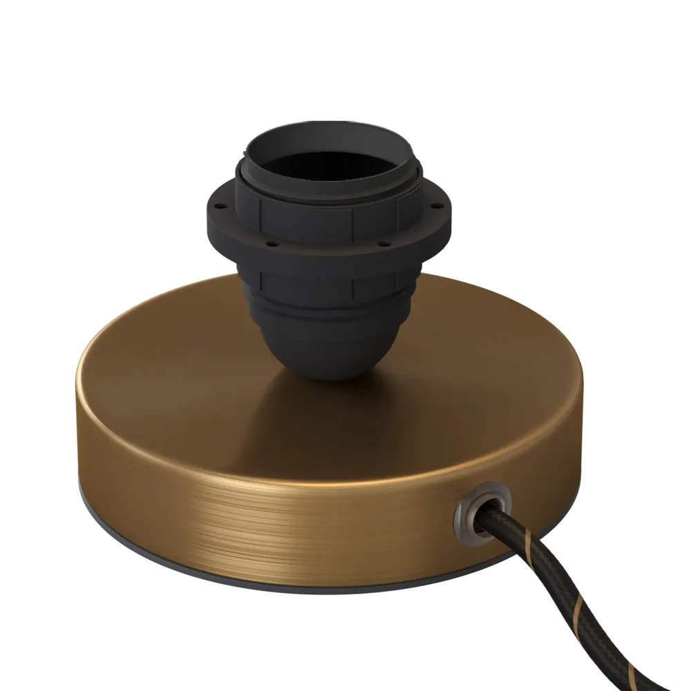 Posaluce pour abat-jour - Lampe de table en métal - Bronze satiné