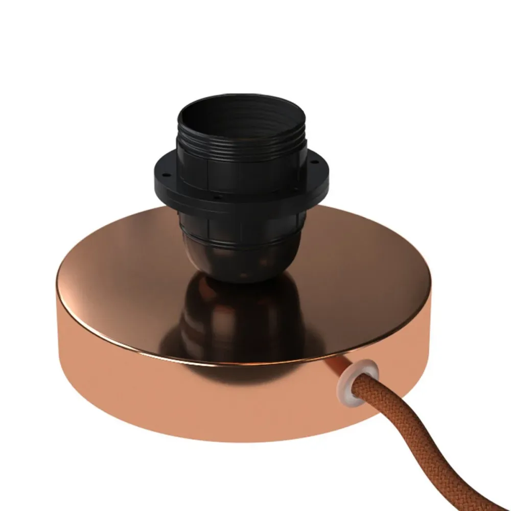 Posaluce pour abat-jour - Lampe de table en métal et fiche UK - Cuivre