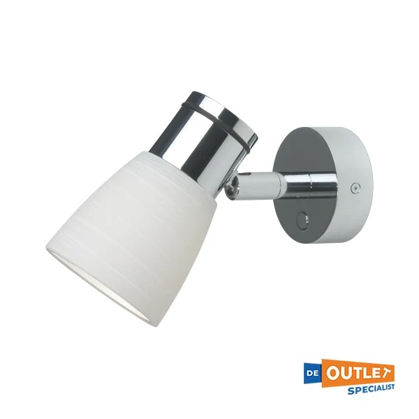 Prébit R1-1 Lampe murale chromée / USB blanc 12V