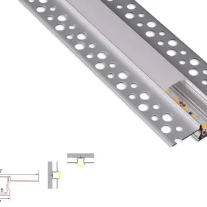 Profil en plâtre construit - | 3 mètres | Loi | Aluminium 17 x 14,5 | Bande LED de COB