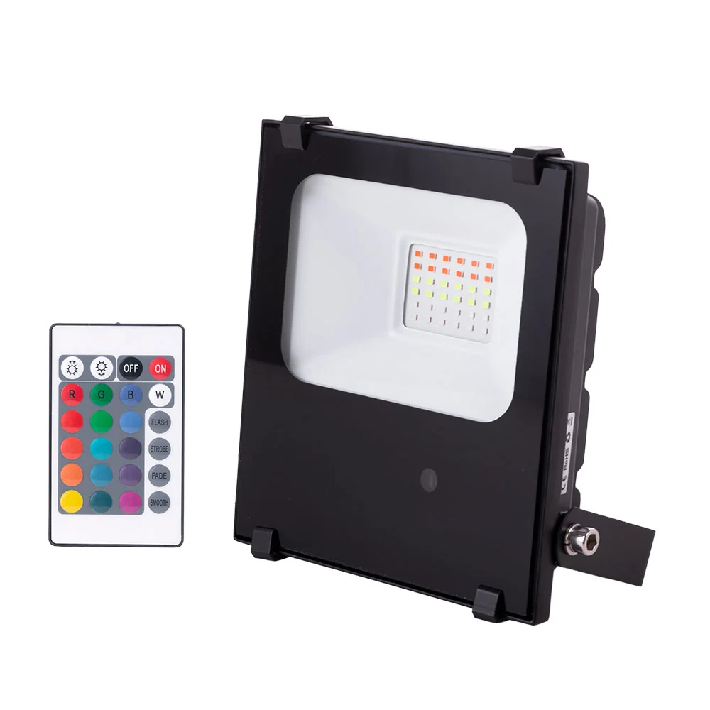 Projecteur LED 20W Spot IP65 RGB Télécommande 40 000H [1916-NS-HVFL20W-F-RGB]
