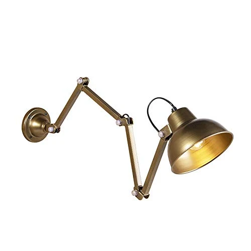QAZQA avon - Applique murale avec bras flexible Industriel - 1 lumière - L 17 mm - Cuivre - Rustique - Éclairage intérieur...