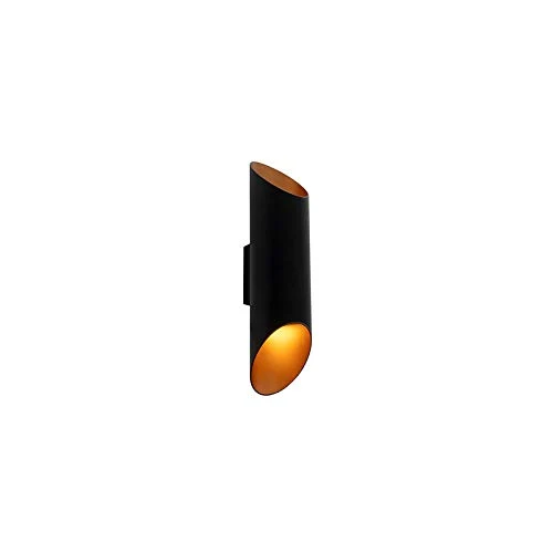 QAZQA organa - Applique murale Moderne - 2 lumière - L 9.6 cm - Noir - Moderne - Éclairage intérieur - Salon I Chambre I C...