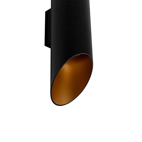 QAZQA organa - Applique murale Moderne - 2 lumière - L 9.6 cm - Noir - Moderne - Éclairage intérieur - Salon I Chambre I C...