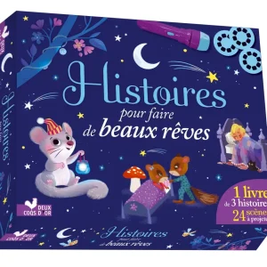 Histoires pour faire de beaux rêves - coffret lampe QUB livre