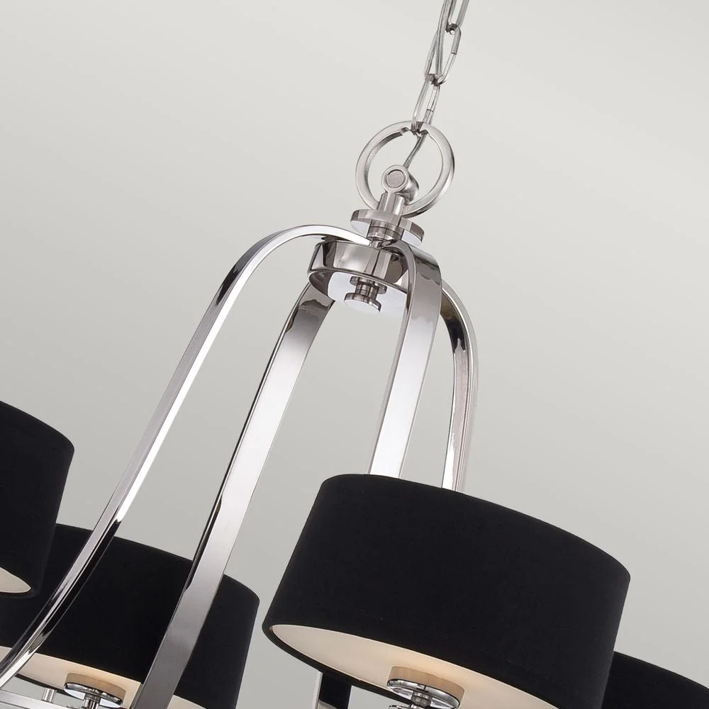 Lustre Quoizel Uptown Gotham 4L en métal G9, diamètre 77 cm