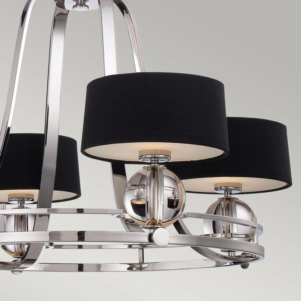 Lustre Quoizel Uptown Gotham 4L en métal G9, diamètre 77 cm