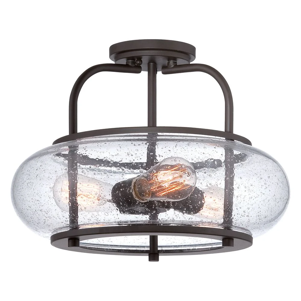 Plafonnier Quoizel Trilogy 3L en métal, douille E27, diamètre 40 cm