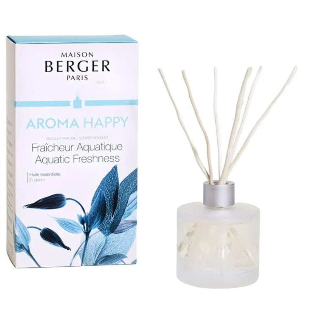 Recharge de bouquet parfumé – AROMA HAPPY 180ml givrée - Fraîcheur Aquatique