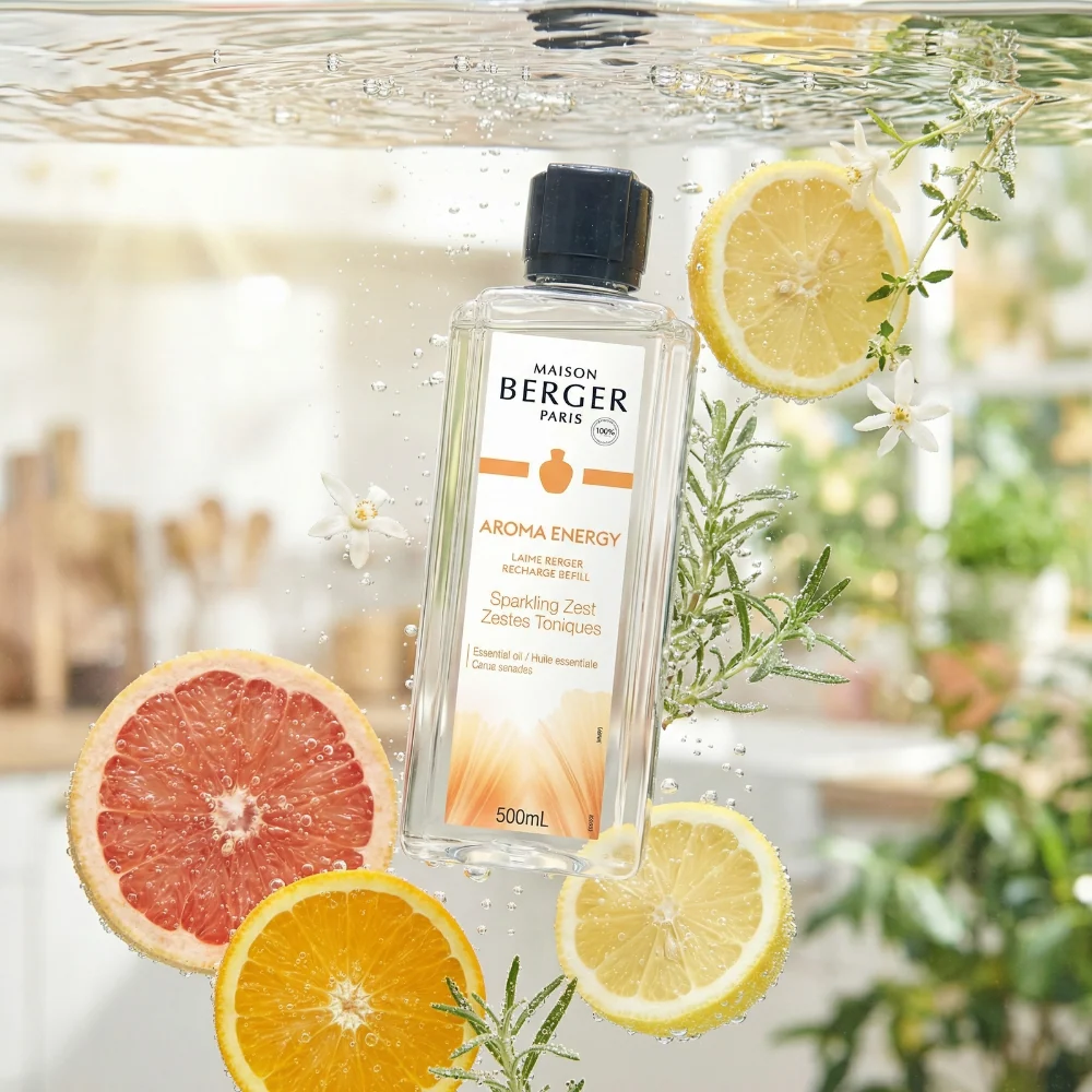 Recharge lampe Berger AROMA ENERGY : Zeste Tonique 500 ml