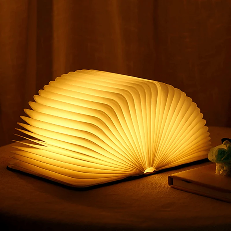 Lampe de table pliable en bois, lampe de lecture LED RetrosNJerseys