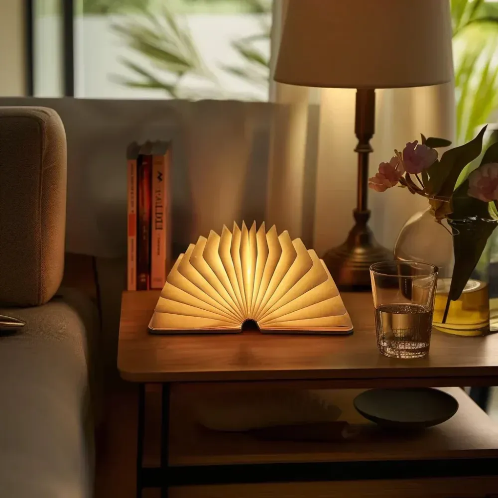 Lampe de table pliable en bois, lampe de lecture LED RetrosNJerseys