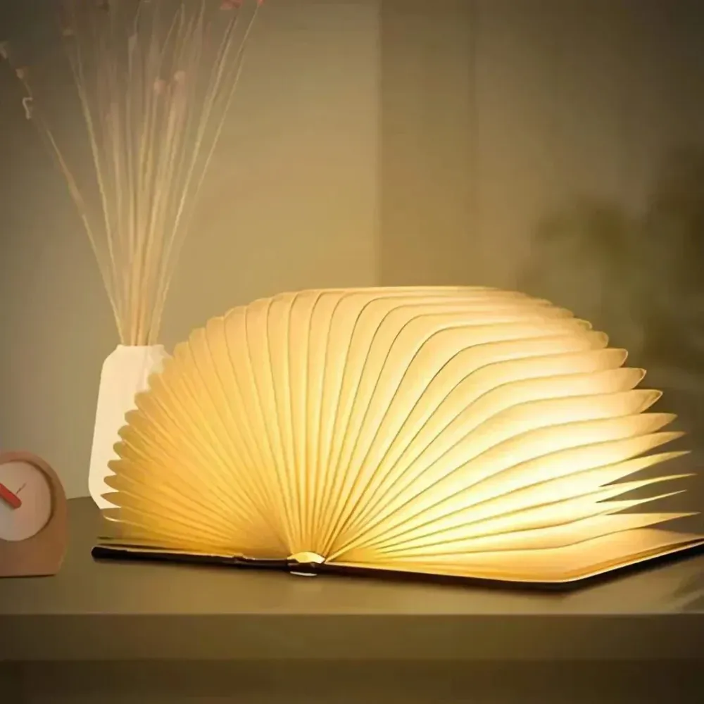 Lampe de table pliable en bois, lampe de lecture LED RetrosNJerseys