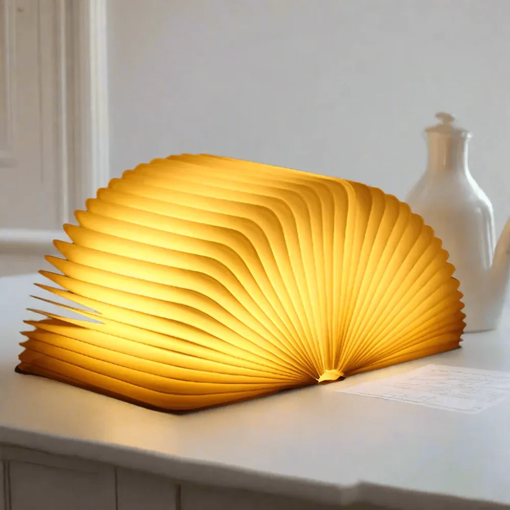 Lampe de table pliable en bois, lampe de lecture LED RetrosNJerseys