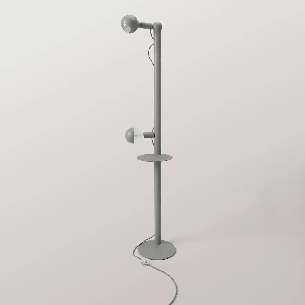 Rocco XXL - Lampadaire avec Ampoule Maria et Camo - Gris