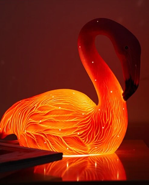 Lampe Flamant Rose Veilleuse Royaume Flamant Rose