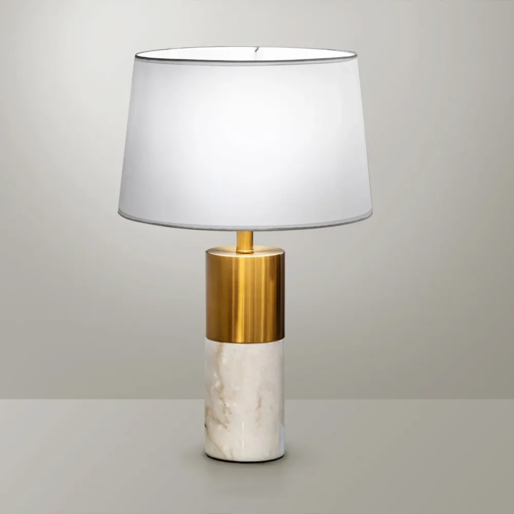 Lampe de table Schuller LUCIAN 1L H 61cm, marbre blanc E27