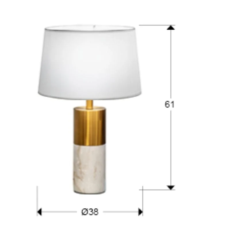 Lampe de table Schuller LUCIAN 1L H 61cm, marbre blanc E27
