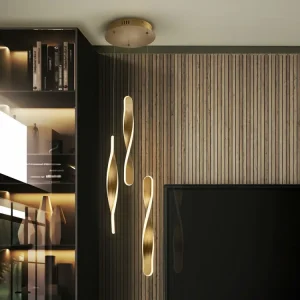 Schuller Twist Pendant Ceiling Lamp 3 Lights Gold 219381