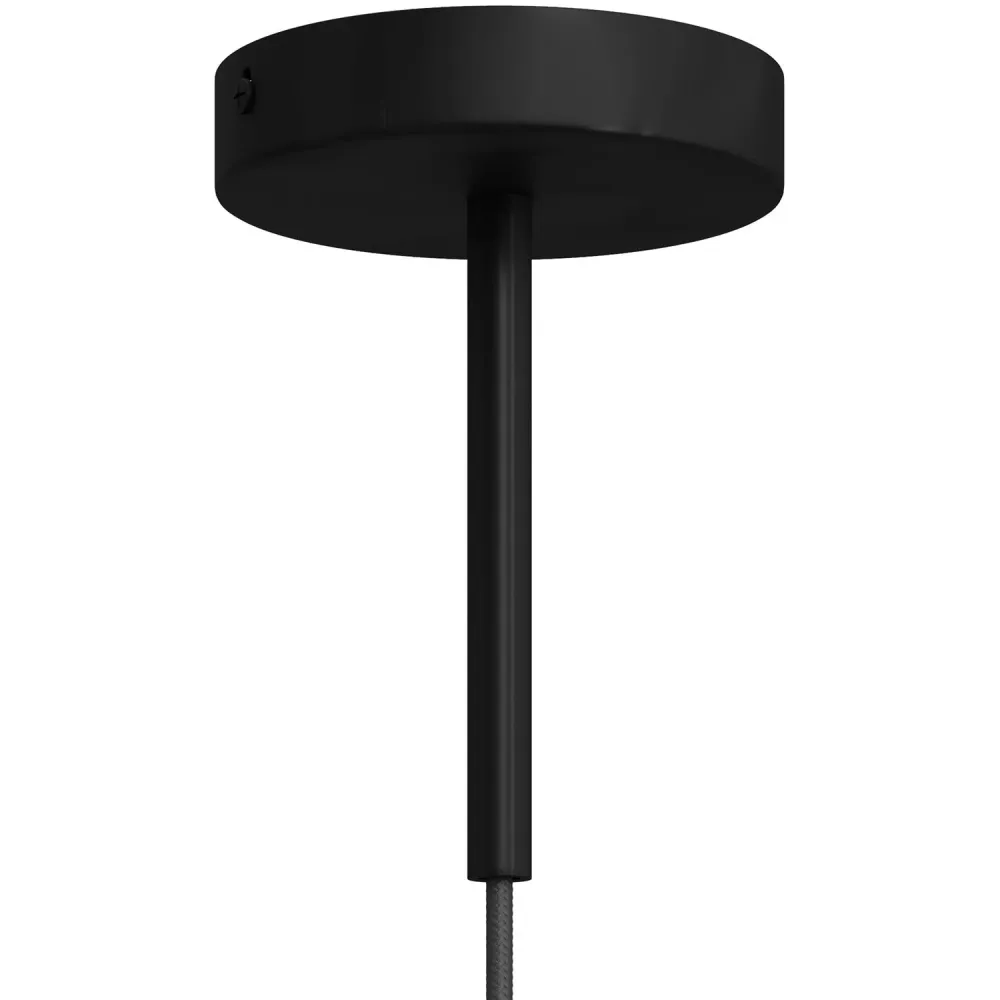 Serre-câble cylindrique en métal longueur 15 cm complet avec tige, écrou et rondelle - Noir