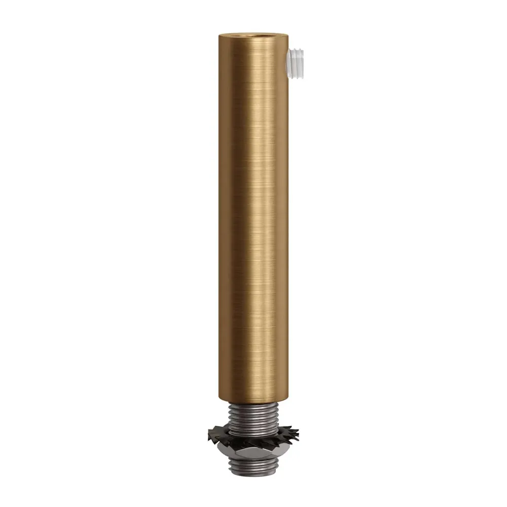 Serre-câble cylindrique en métal longueur 7 cm complet avec tige, écrou et rondelle - Bronze satiné