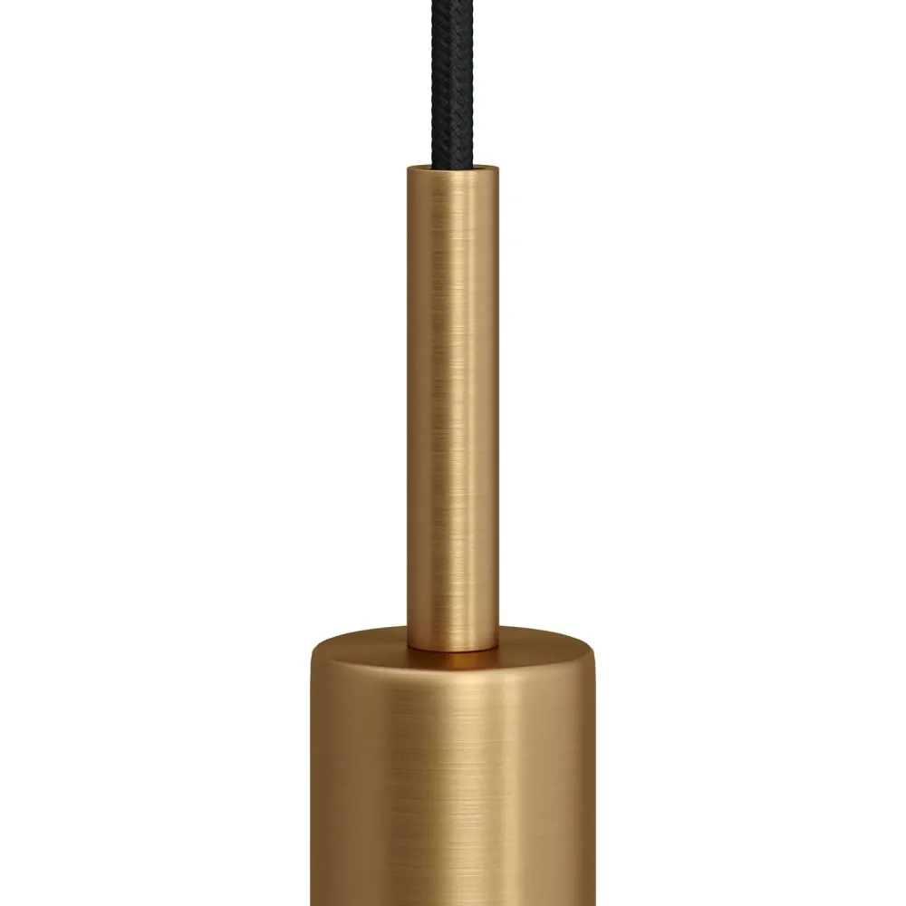 Serre-câble cylindrique en métal longueur 7 cm complet avec tige, écrou et rondelle - Bronze satiné