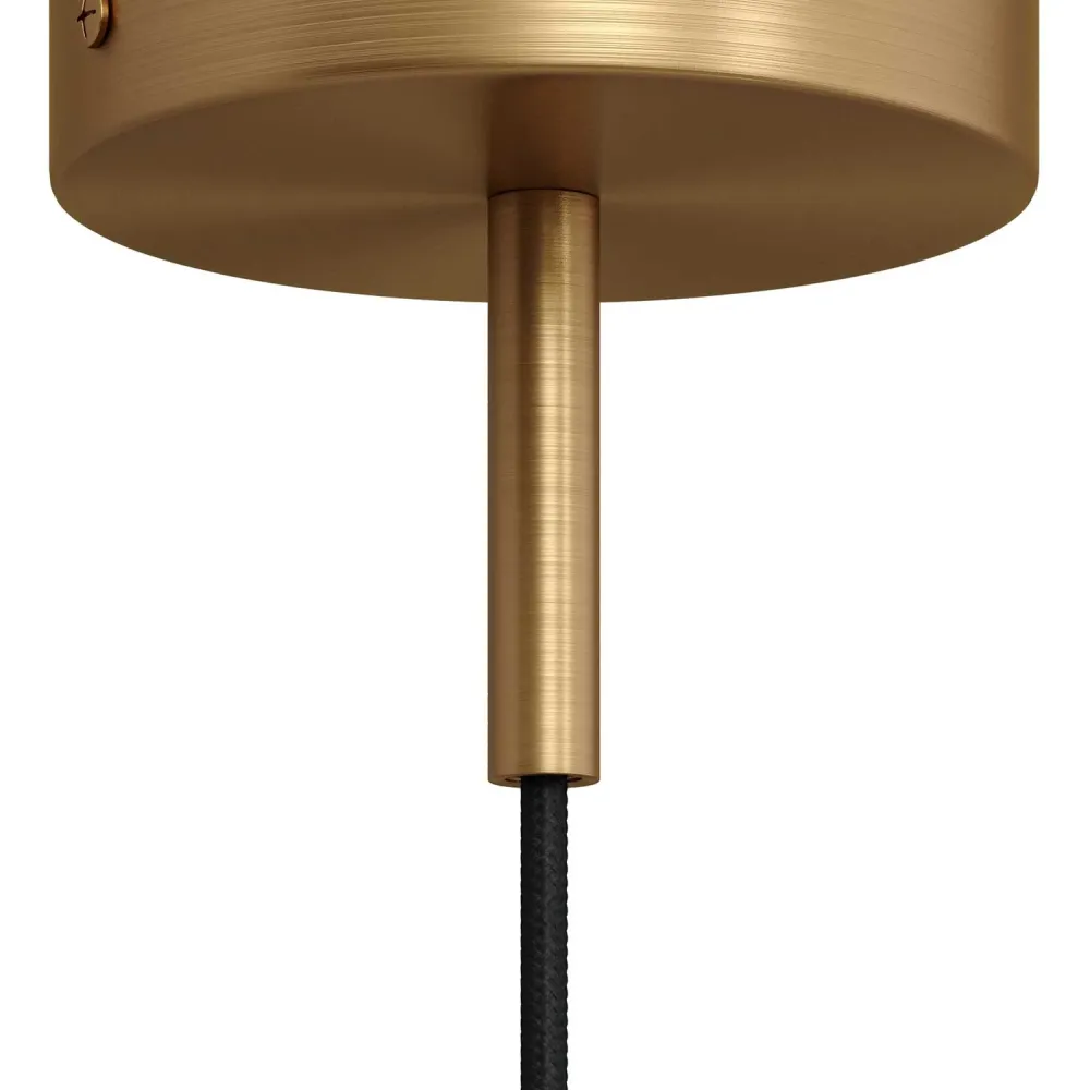 Serre-câble cylindrique en métal longueur 7 cm complet avec tige, écrou et rondelle - Bronze satiné