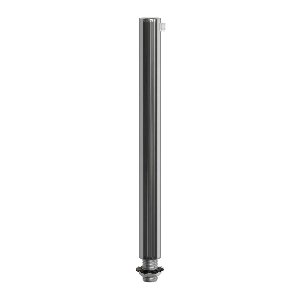 Serre-câble cylindrique en métal longueur 15 cm complet avec tige, écrou et rondelle - Chrome