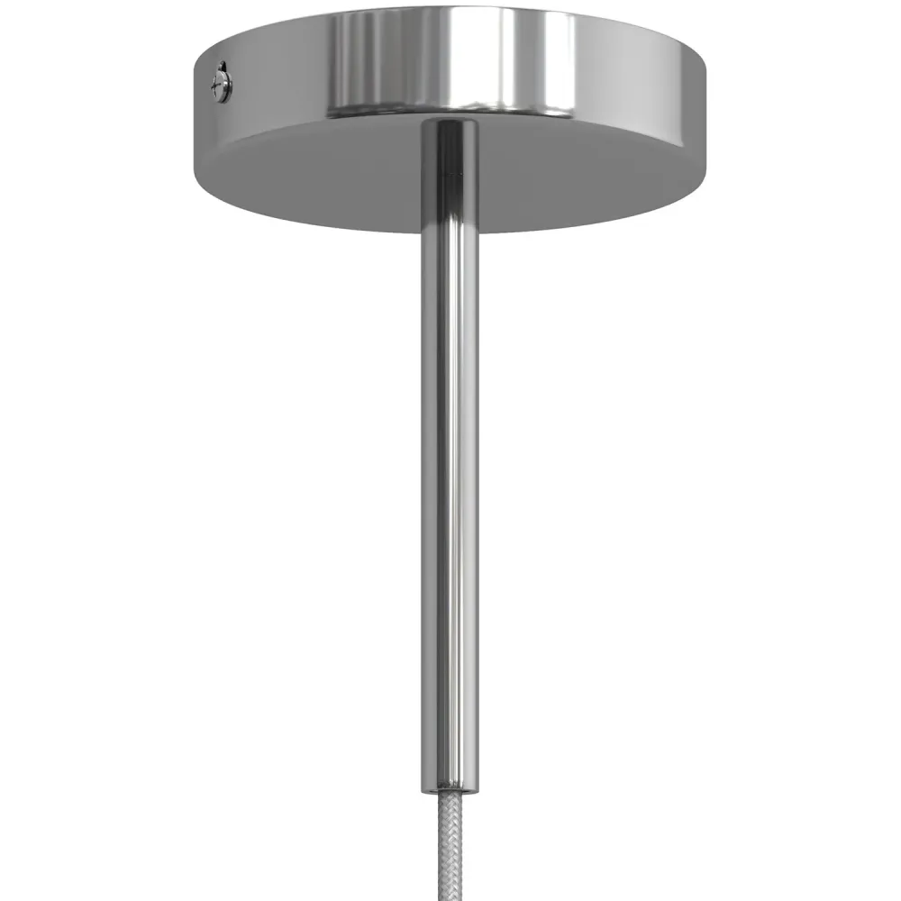 Serre-câble cylindrique en métal longueur 15 cm complet avec tige, écrou et rondelle - Chrome