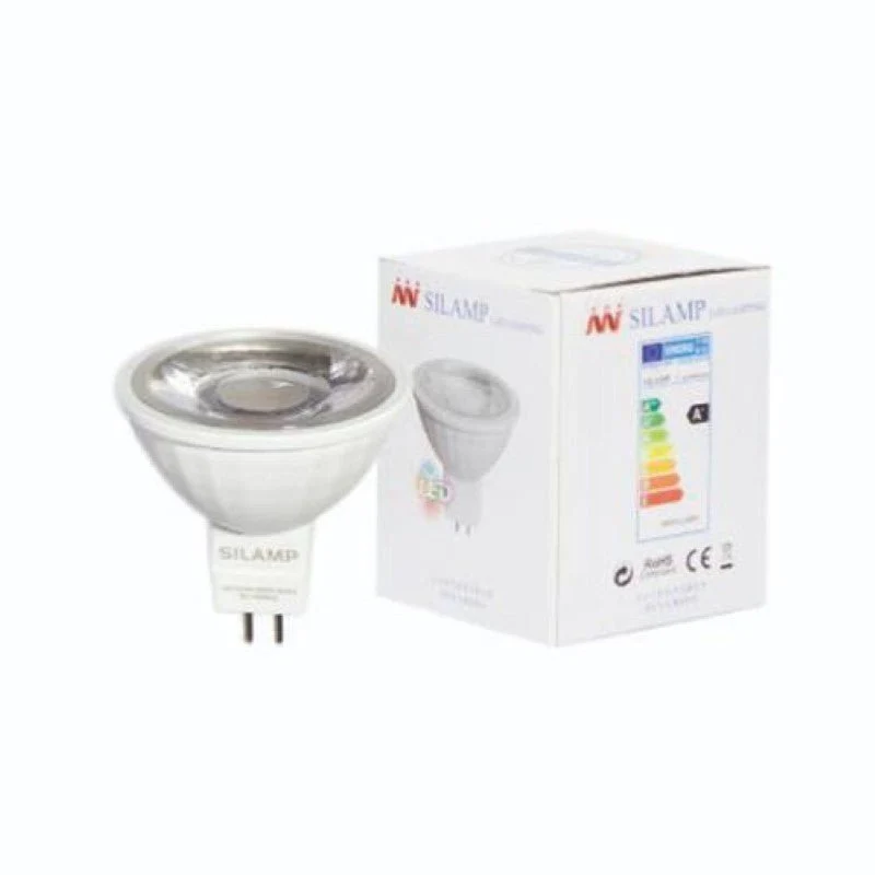 Ampoule LED GU5.3 / MR16 12V 8W SMD 80° (Pack de 10) Silamp