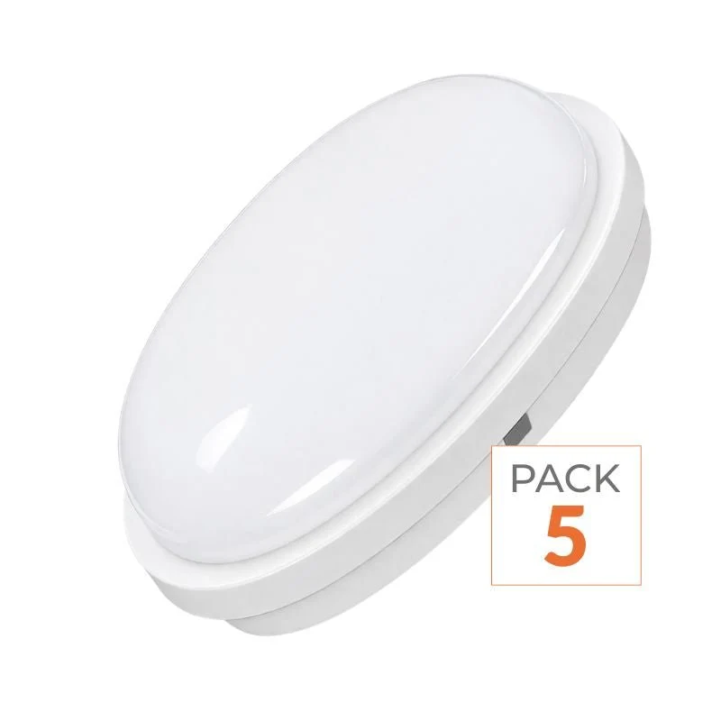 Applique LED Murale 20W Blanche Hublot Ronde IP65 (Pack de 5) Silamp